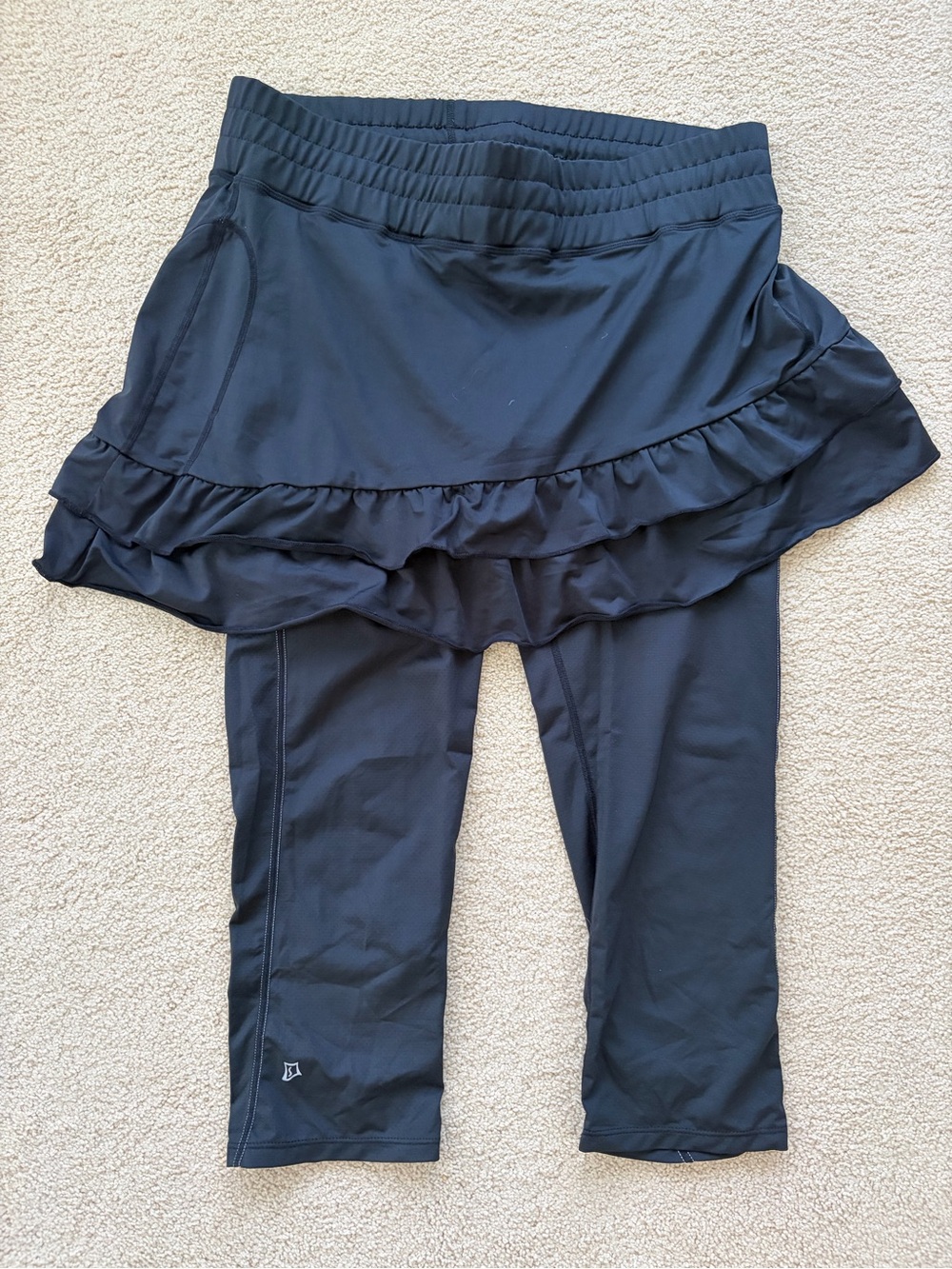 SkirtSports Black Ruffle Skort Leggings